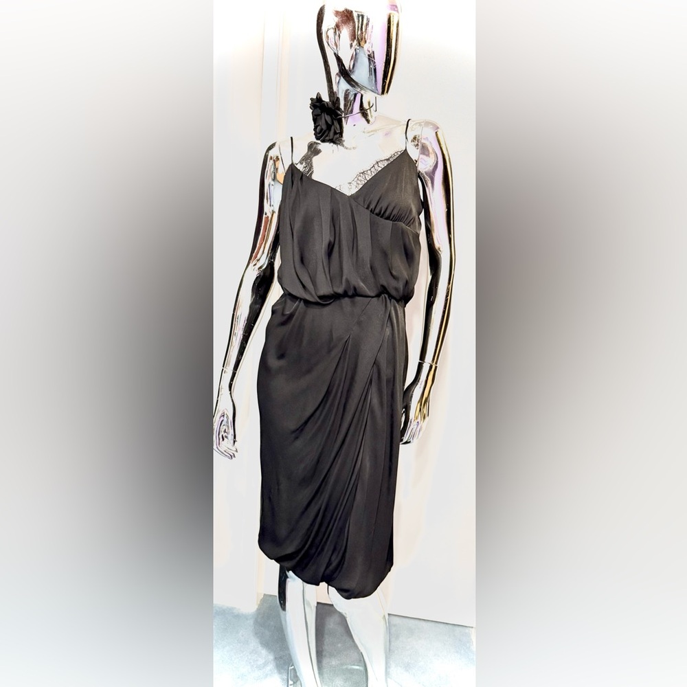 Obakki Spaghetti Strap Black Dress - XS